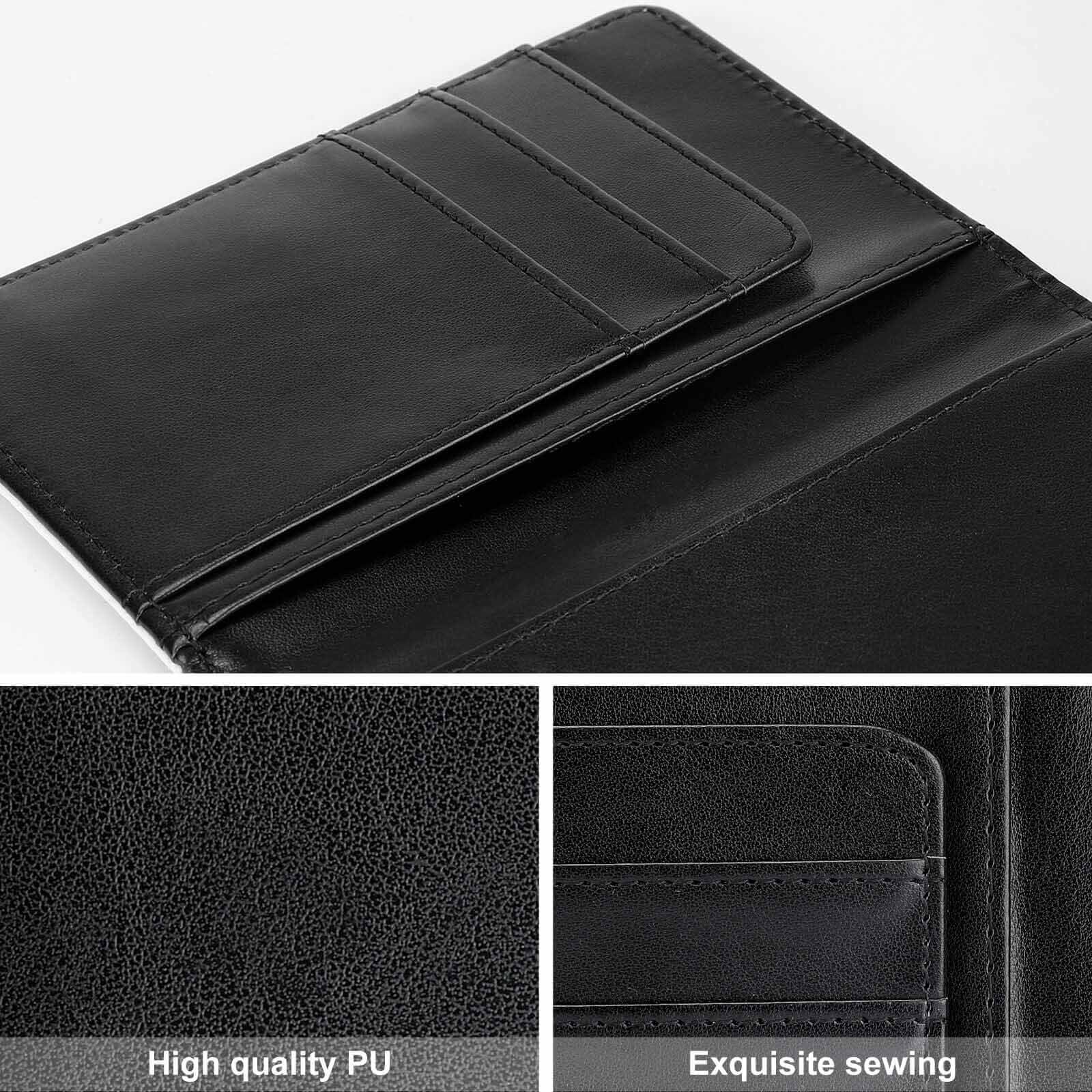 Black Wallet case interior details 