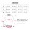 Size chart of Women's Turtleneck Sweater, featuring bust, hem, length, and sleeve measurements in cm and inches.