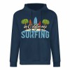 Navy blue cotton hoodie with "CALIFORNIA SURFING" graphic. Loose fit, suitable for daily wear.