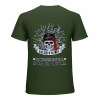 Dark green cotton men's Fearless Tiger T-shirt, 'Be Fearless' graphic print,  collection, Inkedjoy, round collar.
