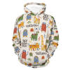 Plus Size Adult Sweatshirt with Colorful Animal Print