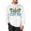 White cotton hoodie with SURFING graphic, loose fit, available in multiple colors, suitable for daily wear.