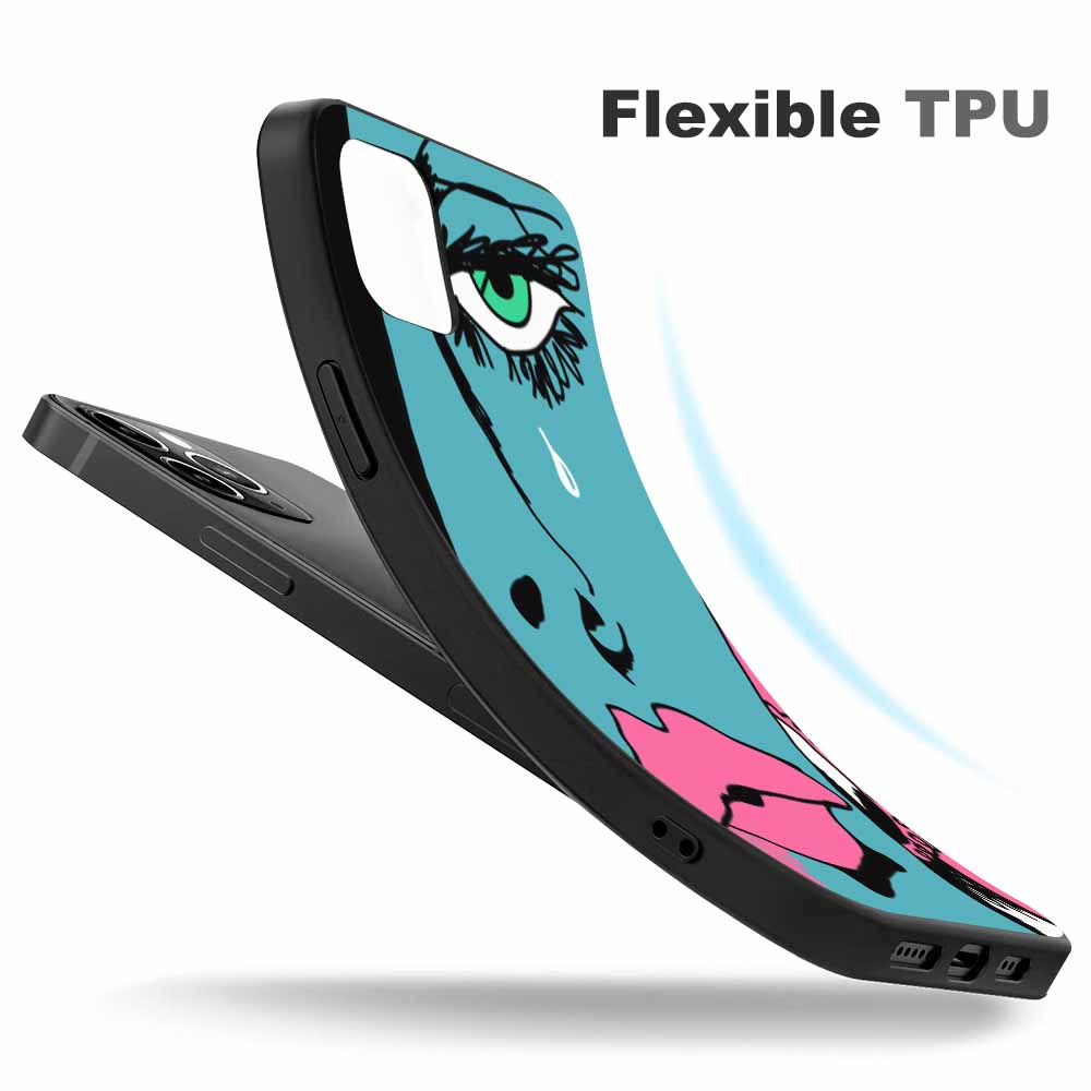 iPhone 12 Pro case, artistic design, flexible TPU material, stylish protection