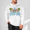 White cotton SURFING hoodie for men, loose fit, comfortable daily wear, multiple colors available