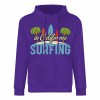 Purple cotton California Surfing hoodie, loose fit, comfortable daily wear.