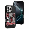 iPhone 16 Series case with Merry Christmas design, black TPU, holiday protection