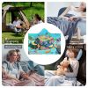 Cloak Hooded Blanket: Versatile underwater scene design for camping, lounging, and gifting, crafted from cozy Arctic Velvet.