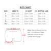 Size chart for high-waisted shorts, showing length, waist, and bottom line measurements (S-XXL).