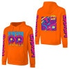 New pure cotton orange hooded sweater with custom design, featuring Youth Personality style, suitable for fashionistas.