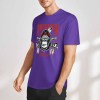 Purple cotton short-sleeved T-shirt with gorilla graphic print, 160g pure cotton, summer fashion