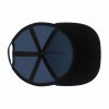 Black baseball cap interior, mesh back, breathable for outdoor wear.