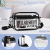 Transparent PVC satchel featuring 'TAYLOR SWIFT THE ERAS TOUR' text, with shoulder strap, suitable for work and travel.