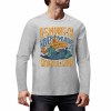 Grey pure cotton long sleeve T-shirt featuring graphic design for casual wear, perfect for summer.