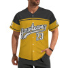 TSYX studded baseball T-Shirt with 'Yourteam' and number 23, yellow and black, polyester material