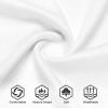White long sleeve crew neck t-shirt fabric detail, featuring comfortable, breathable material, Inkedjoy