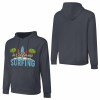 Navy blue Surfing hoodie with graphic, cotton, loose fit, suitable for daily wear.