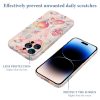 Floral iPhone 14 Pro case, PC plastic, scratch-resistant, with lens and edge protection. Floral design.