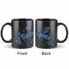 Black ceramic mug with 'Outer Space' design, perfect for gifts and daily use.