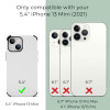 iPhone 13 Mini Fiber Skin Case, compatible with 5.4" model, white design.