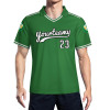 Green football jersey with "Yorktowns 23" printed on the front, mesh fabric and V-neck design.