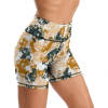 Women's high-waist yoga shorts in a unique tie-dye pattern, perfect for sports, fitness, or everyday wear.