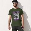 Men's dark green Fearless Tiger graphic tee, 100% cotton