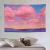 Pink cloud tapestry, soft polyester wall hanging for room decor.