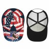 American flag design baseball cap, polyester fabric, curved brim, suitable for outdoor activities. New upgrade 2024