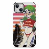 iPhone 13 Skin Case with Christmas graphic and feather design