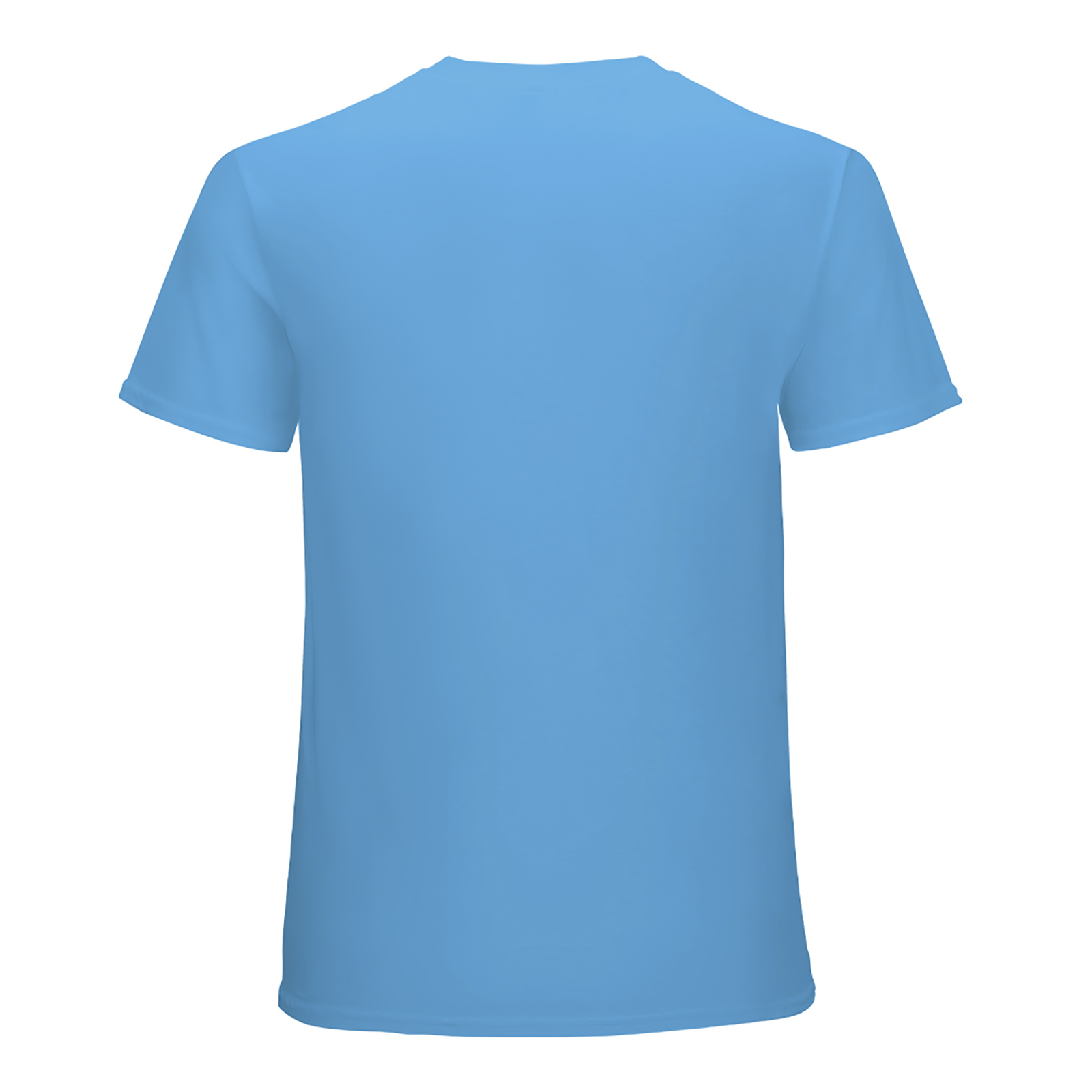 Sky Blue Cotton T-shirt Back View | Inkedjoy