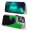 iPhone 13 phone case with panther design, card slot, shockproof protection