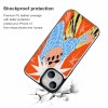 iPhone 14 case with colorful design, card slot, and drop protection