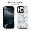 iPhone 16 case with cartoon bear design, card slot and shockproof protection, compatible with iPhone 16 Pro