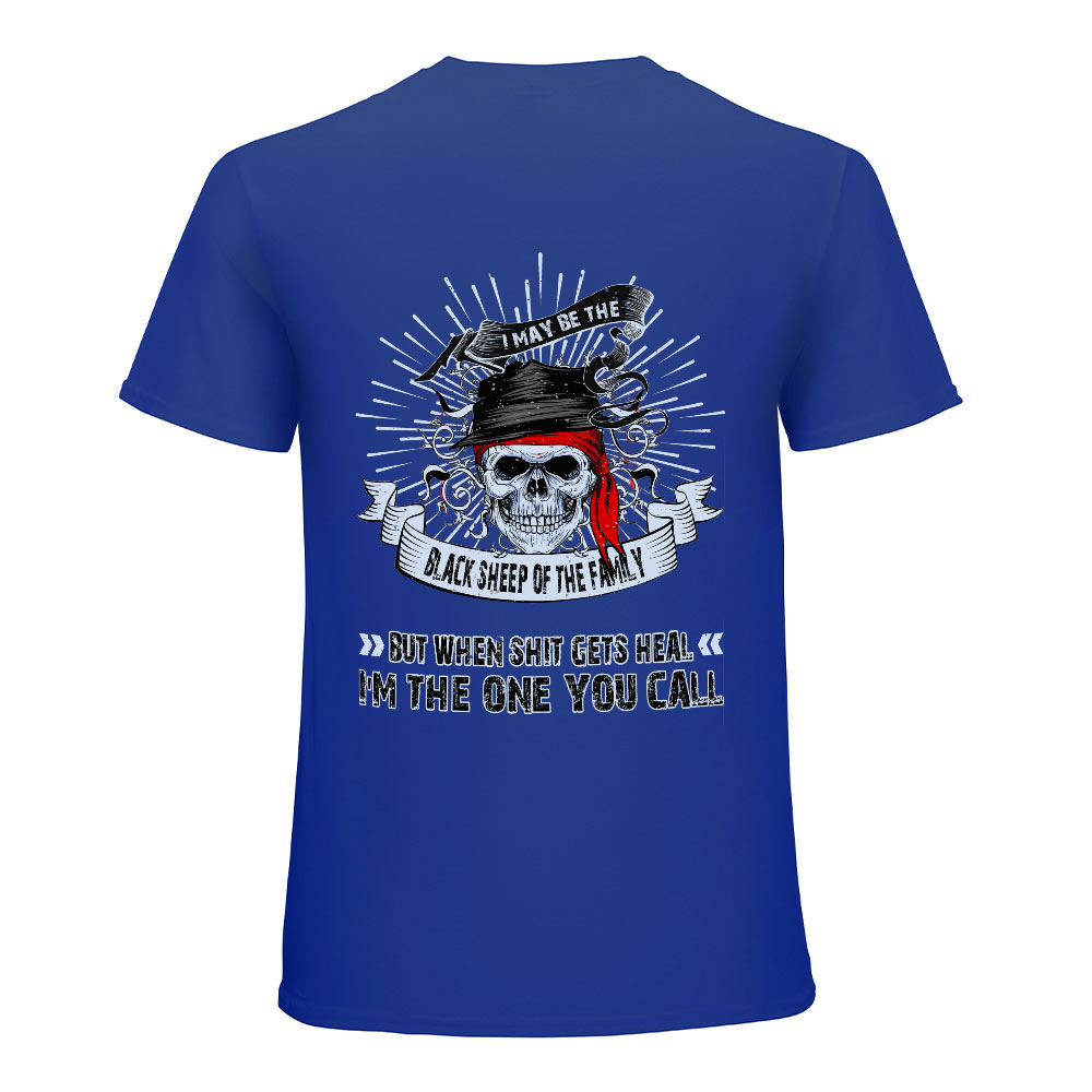Blue cotton men's T-shirt with Fearless Tiger graphic print,  collection