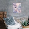 Framed canvas print art, abstract pastel painting for home decor, multiple sizes available.