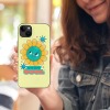 iPhone 15 series case with sunflower design, TPU material, featuring 'BE COOL' text, shockproof protection.