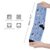Colorblock socks for women, blue with black heel & toe, breathable material, stylish design.