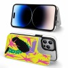iPhone 14 case with artistic, colorful design and card slot. Drop resistant and stylish