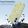 iPhone 16 Series case, olive green, white pattern, drop protection, stylish.