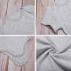 Gray cotton baby bodysuit, soft and skin-friendly, detail shot. Comfortable and perfect for babies aged 3-24 months.