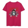 Berry pure cotton gorilla graphic print T-shirt for summer fashion.