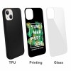 iPhone 13 SUMMER PARADISE case: TPU, printing, glass back, wireless charging, scratch resistant.