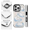 iPhone 16 case with cute bear design, card slot, and 360° protection, TPU leather cover