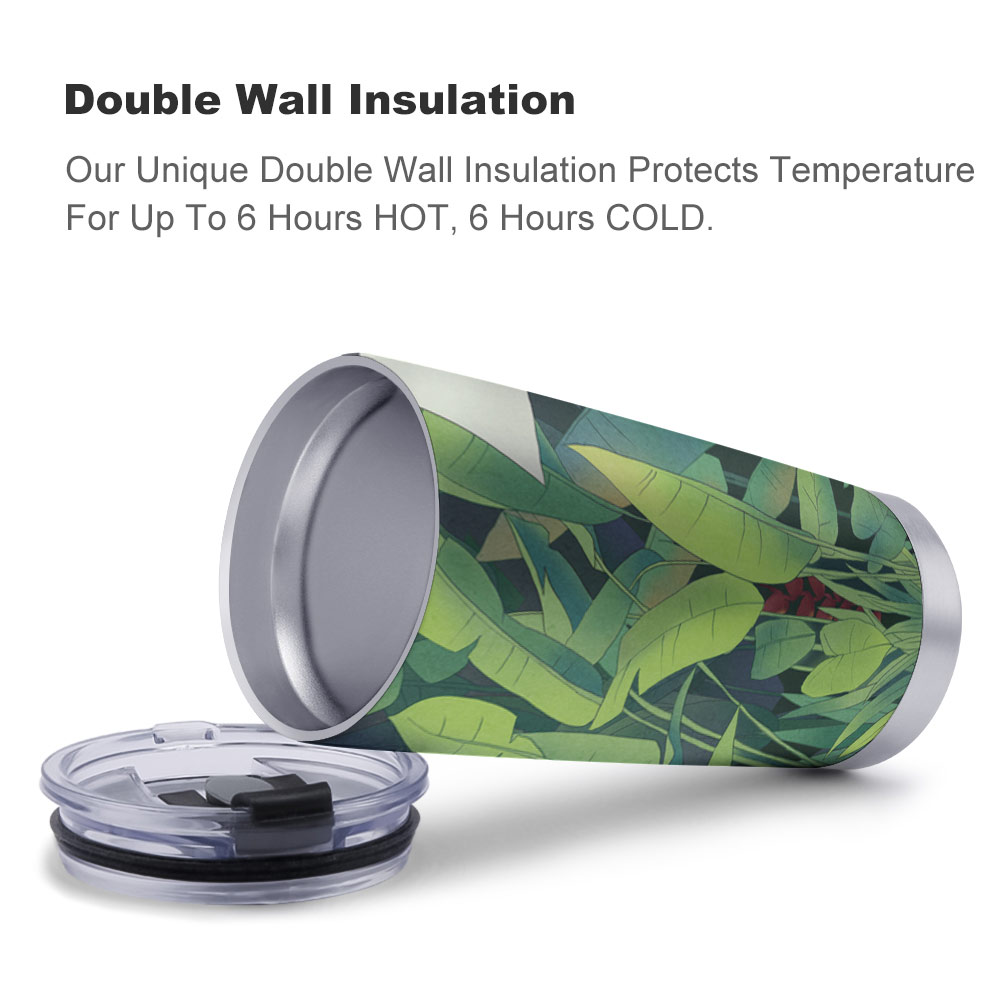 Insulated 20oz Stainless Steel Travel Mug: Keeps drinks hot 6 hours, cold 8.
