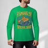 Green pure cotton long sleeve T-shirt with 'A SMOOTH SHAKER' graphic, casual wear.