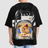 Transparent PVC backpack with a cute cat print, perfect for work, travel, and stylish everyday use.