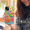 iPhone 15 series case with cartoon design, TPU material, shockproof protection.