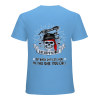 Light blue cotton men's Fearless Tiger T-shirt, collection. Graphic print.