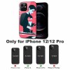iPhone 12 Pro glass case, artistic design, anti-fall, wireless charging. iPhone 12 series compatible.