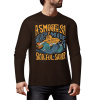 Dark brown pure cotton long sleeve T-shirt with 'ASMODUS SOULFUL SHAKER' graphic, casual wear.